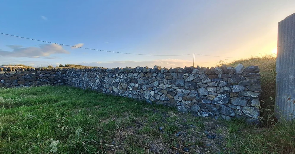 Stone Wall in Southland, Oreti Beach